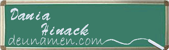 Dania Hinack Visitenkarte